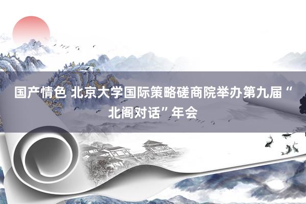 国产情色 北京大学国际策略磋商院举办第九届“北阁对话”年会